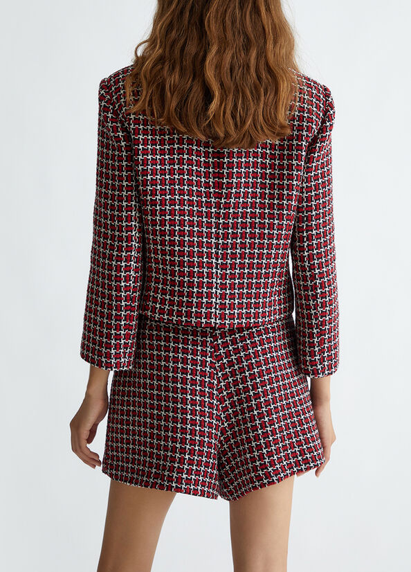 Giacca in tweed con colletto