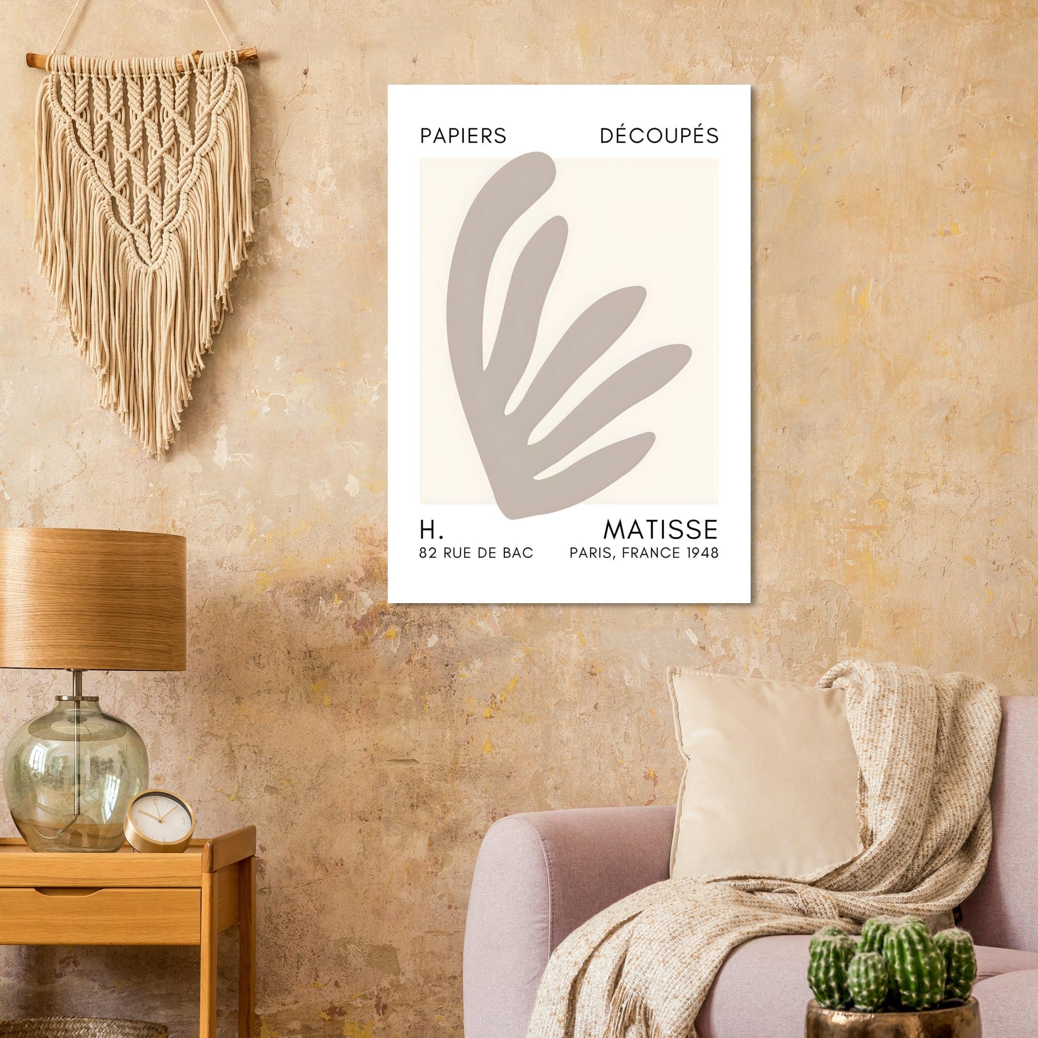 Artfulprints Poster Matisse – Aquatic impression grey  - 70x100 cm - Grijs