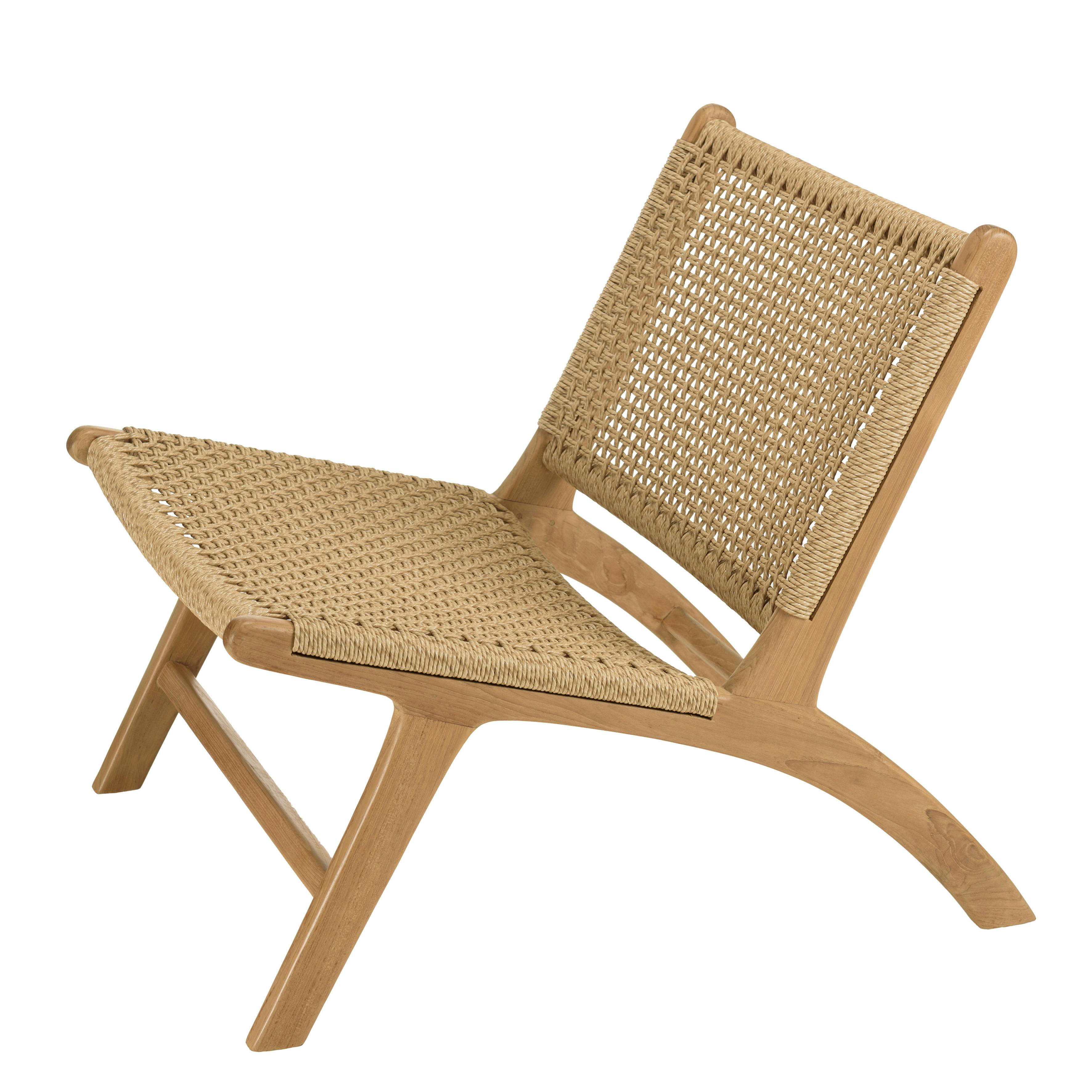 Salon de détente extérieur en teck 2 fauteuils LUMIO