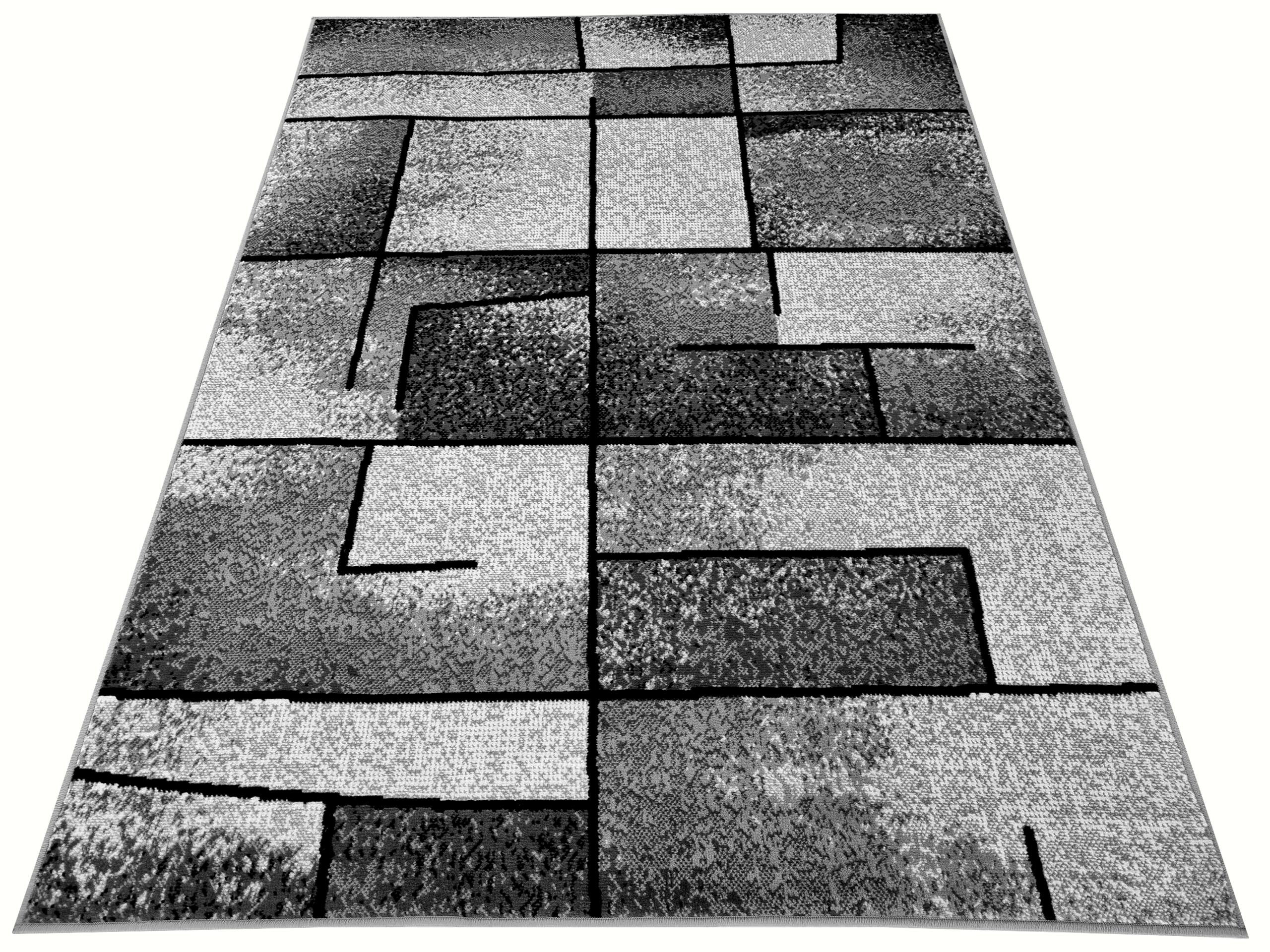 Dywan nowoczesny szary do salonu pokoju 015 - 70x130 cm - modny solidny