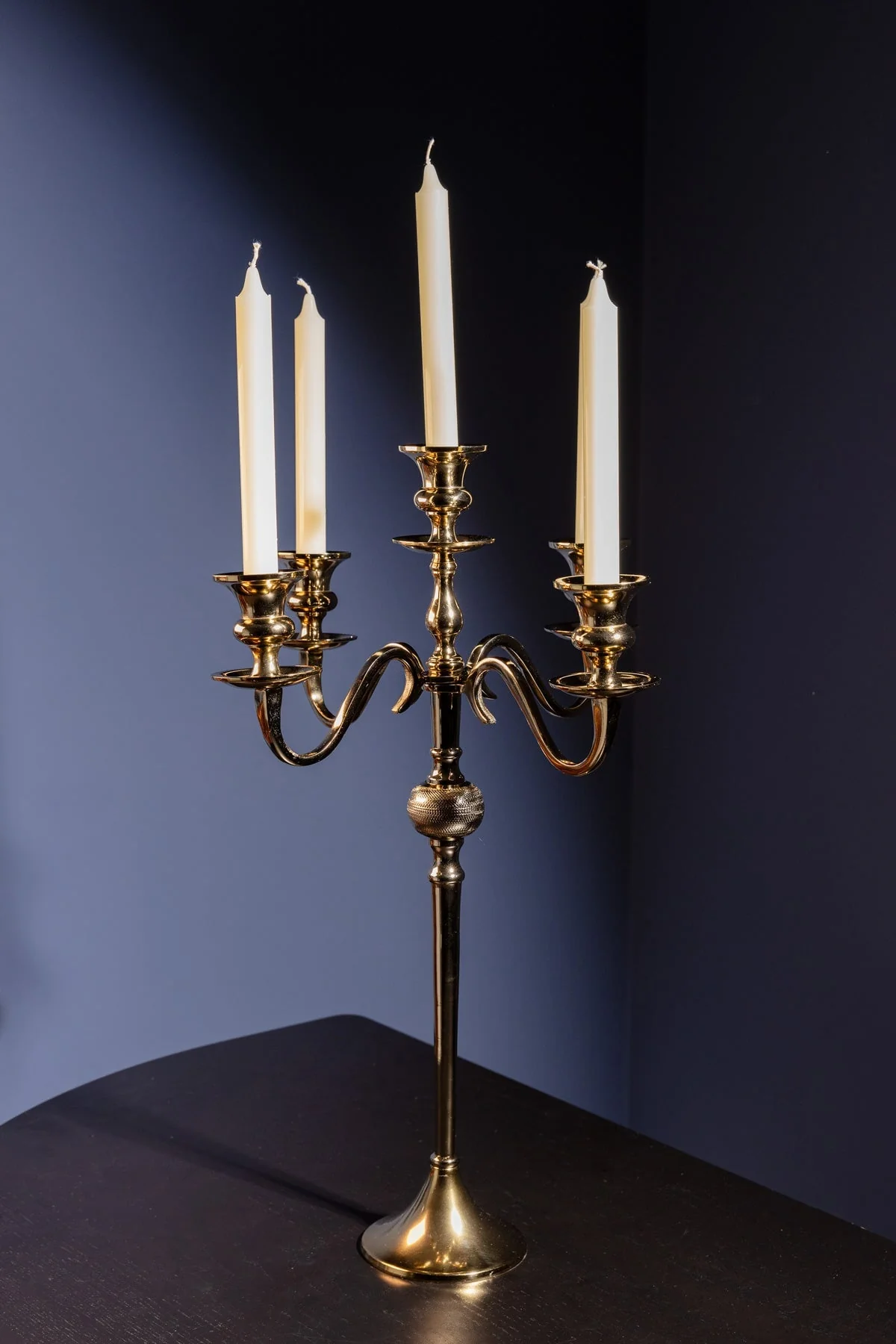 Gold 5 Arm Candelabra