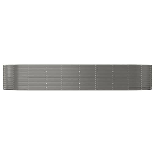 NNEVL Garden Planter Grey 367x140x68 cm Powder-coated Steel