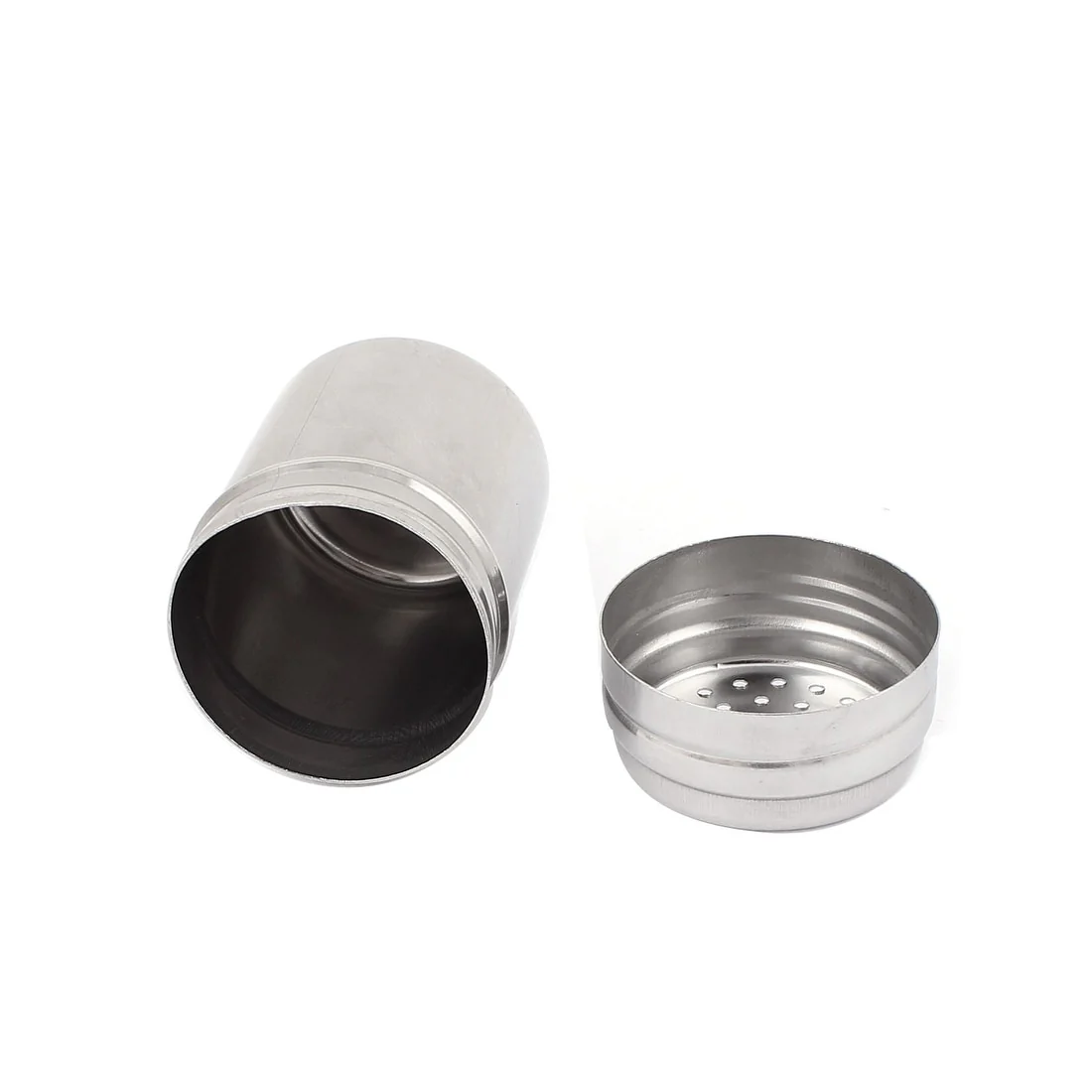 Stainless Steel Cylindrical Toothpick Holder Container Box Dispenser - Silver - 3 x 2 (H *D)