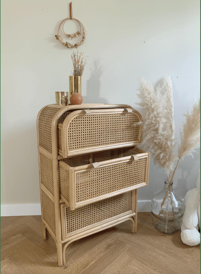 JACK - Coffre rotin et cannage