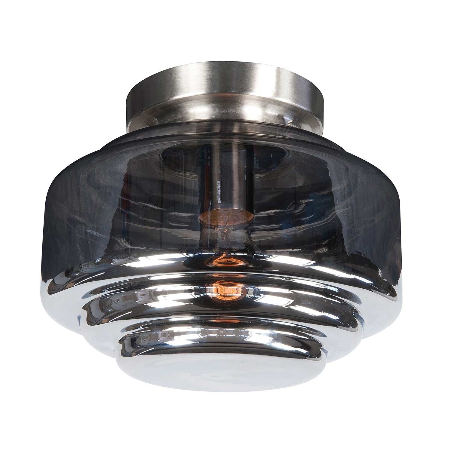 Highlight plafondlamp Deco - 1 lichts - 24 x 19.5  cm - mat chroom rook