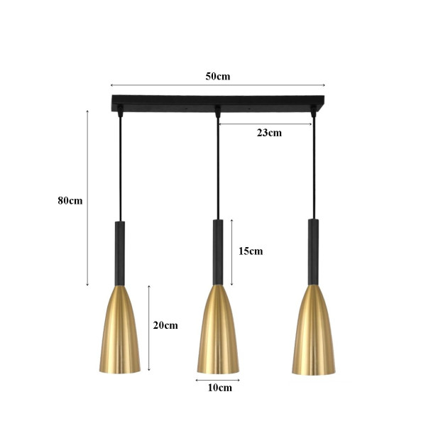 Lampa sufitowa metalowa klosz