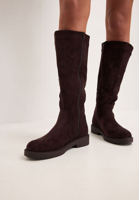 Womens Chocolate Brown Knee High Boots