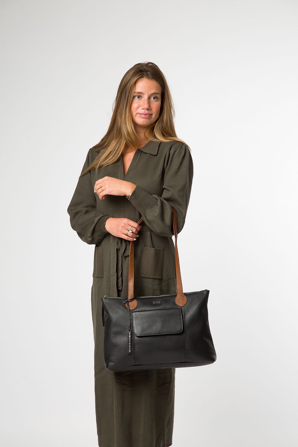 Cultured London Solange' Leather Tote Bag