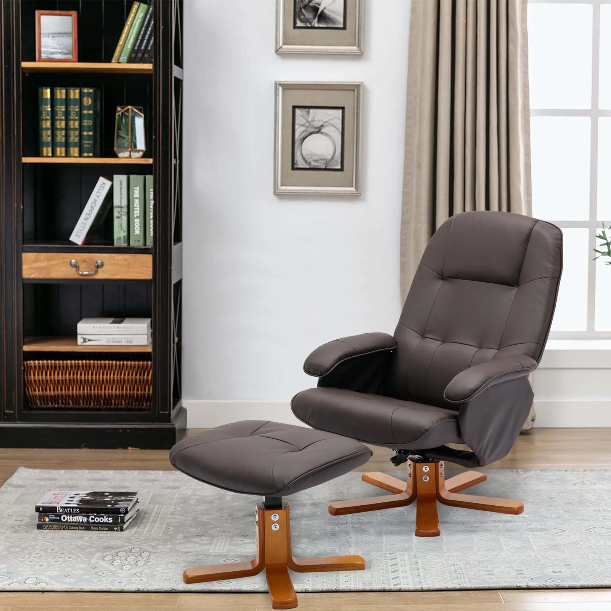 Recliner Chair with Ottoman,for Livingroom,Bedroom