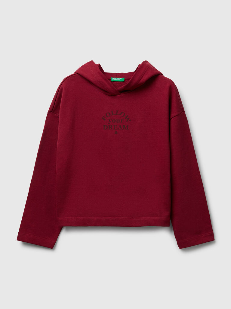 Sweatshirt with slogan print