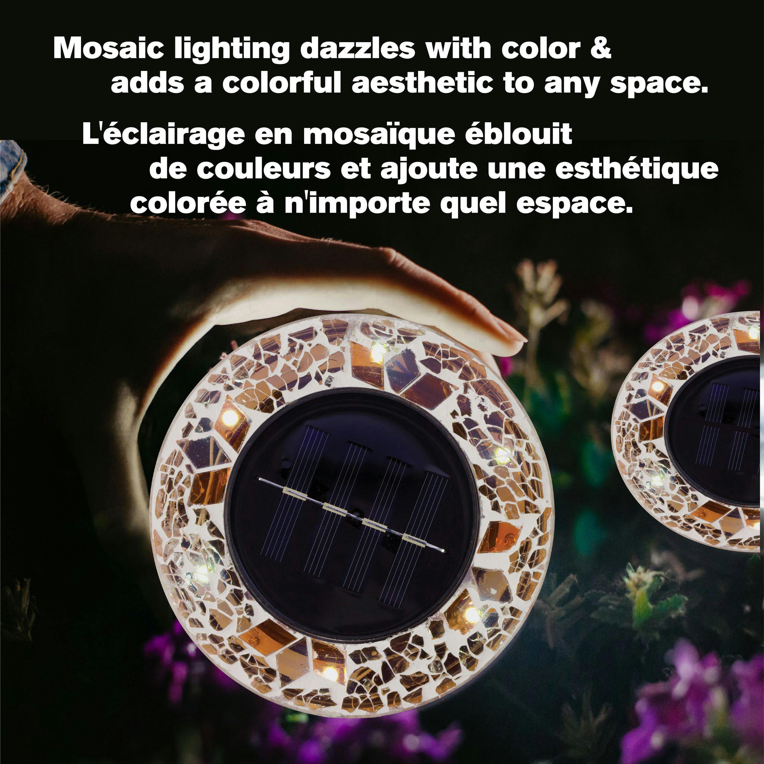 As Seen On TV Mosaic Disk Lights, Tan
