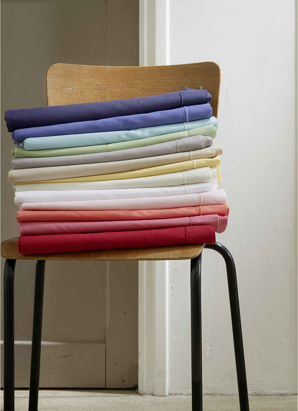 DRAP PLAT UNI EN COTON ECRU