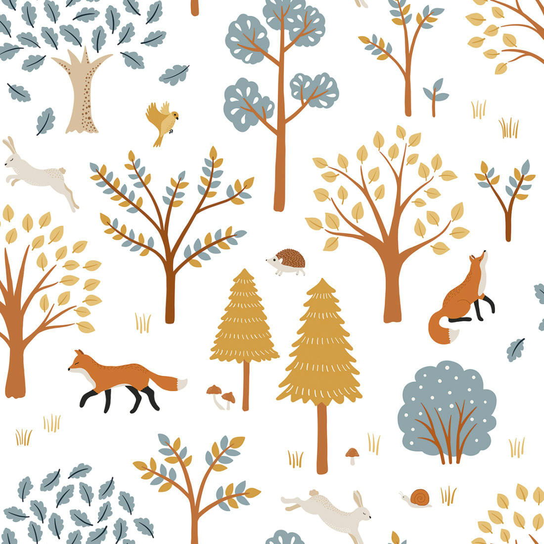 JORO - Papier peint forest living multicolore