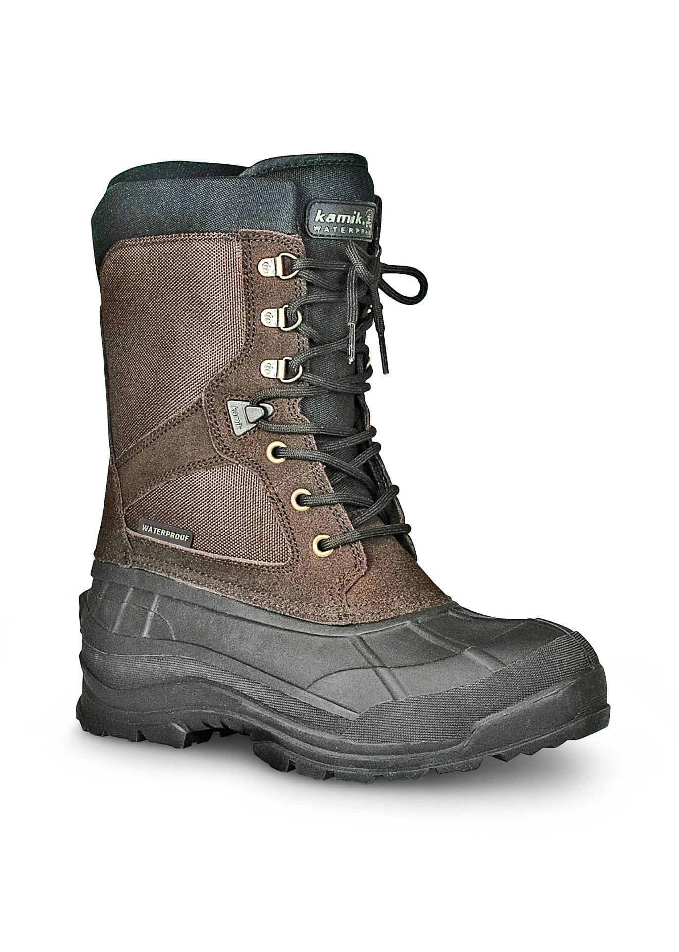 Kamik Men's Nelsons Insulated Leather/Rubber Winter Snow Boots Warm Waterproof Anti-Slip