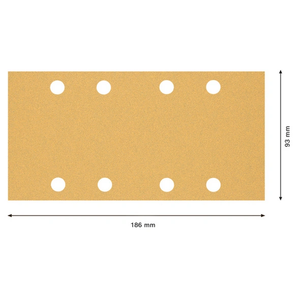 Schleifpapier, 8 Löcher, K80, 10 Stück