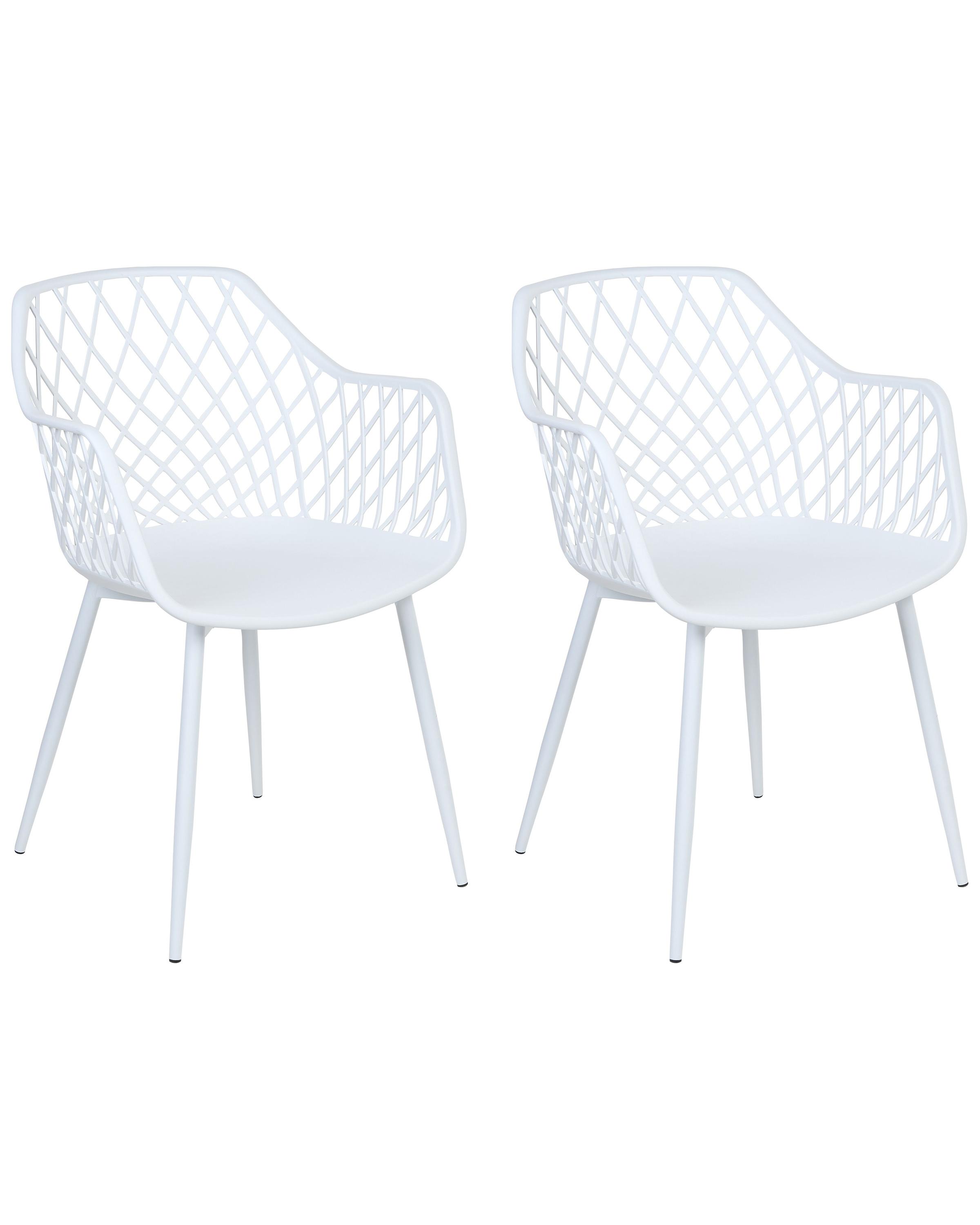 Set of 2 Dining Chairs NASHUA II White