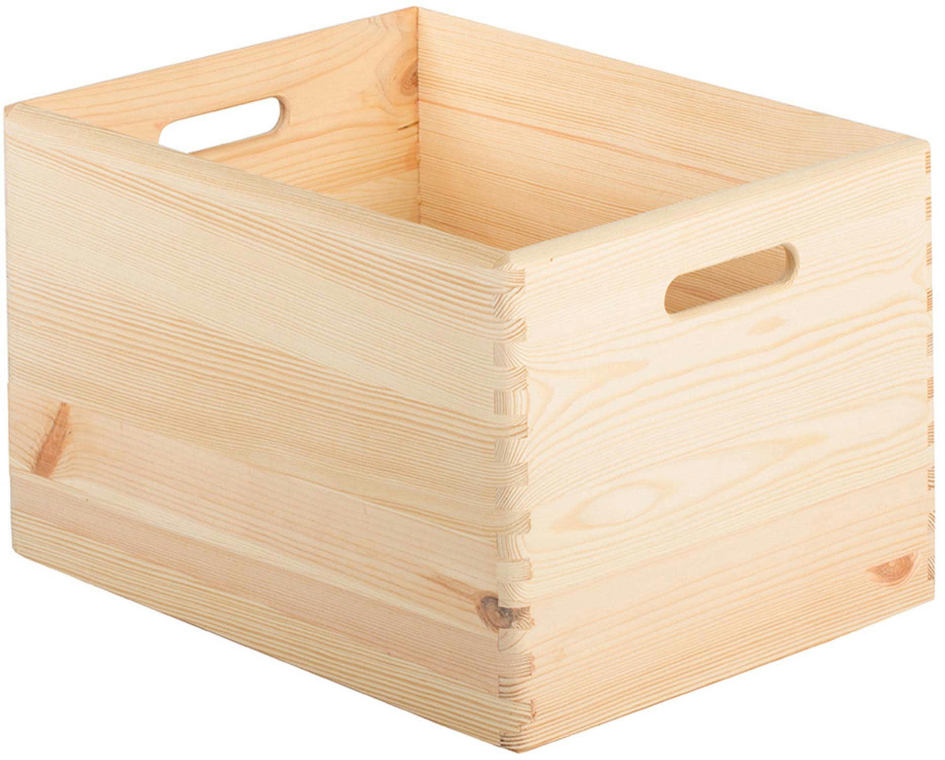 - Caisse en bois de rangement 40 x 30 x 23 cm