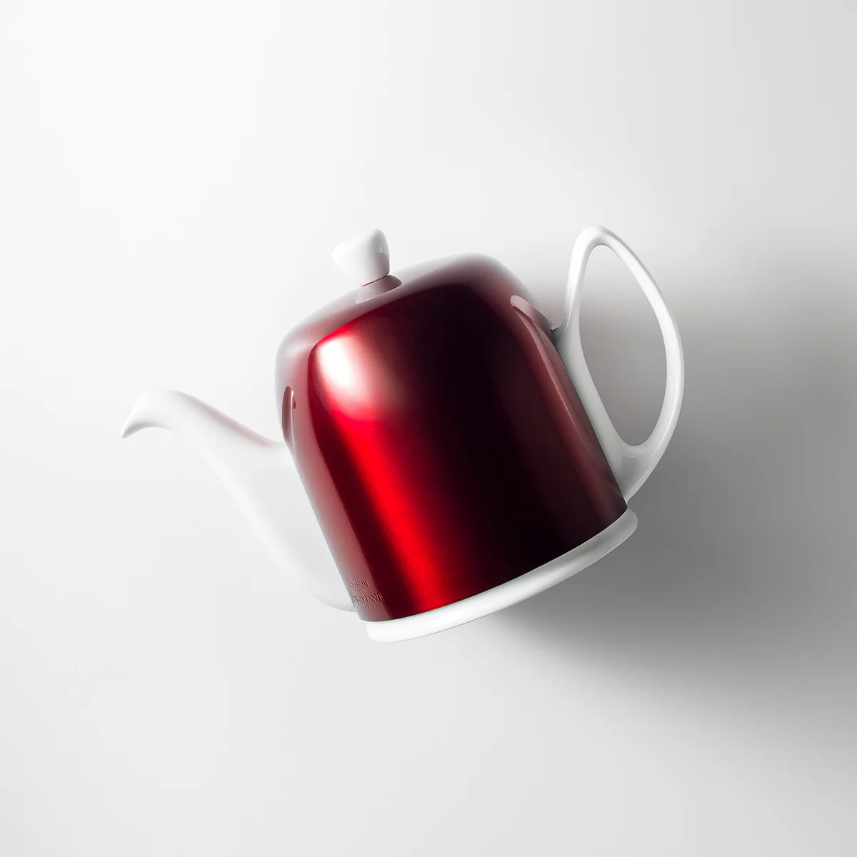 Théière 6 tasses cloche rouge
