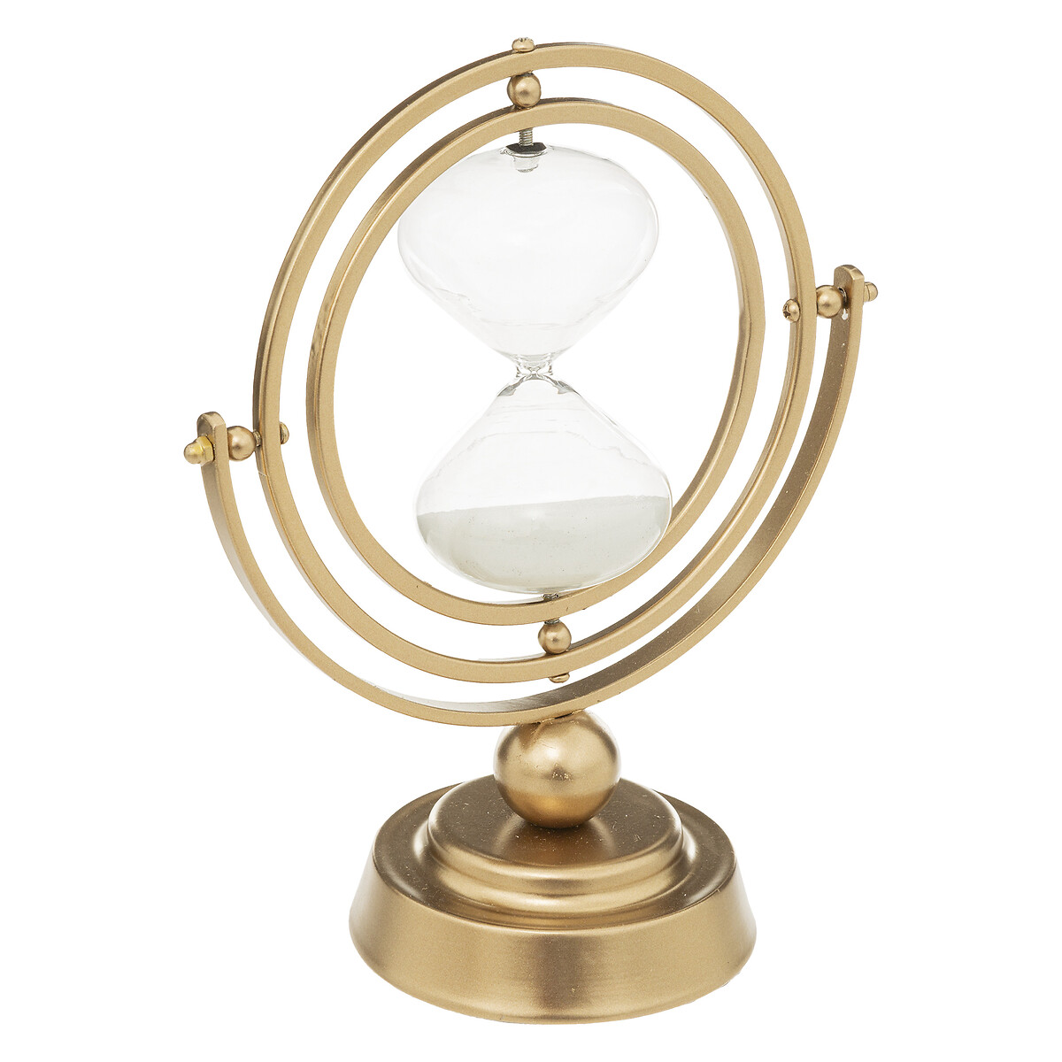 Hourglass deco "Bota" Gilt metal, H.23 cm
