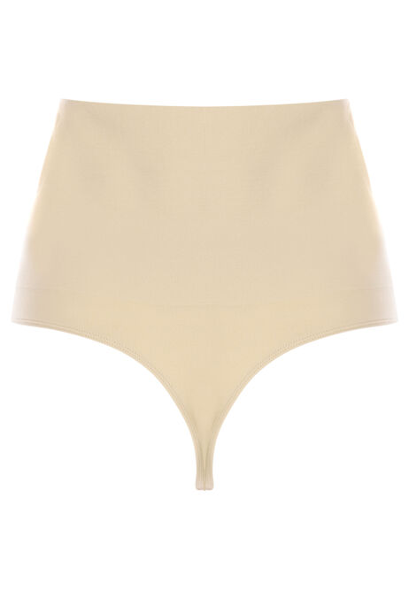 Womens Nude High Waist Shaping Seamless Thong