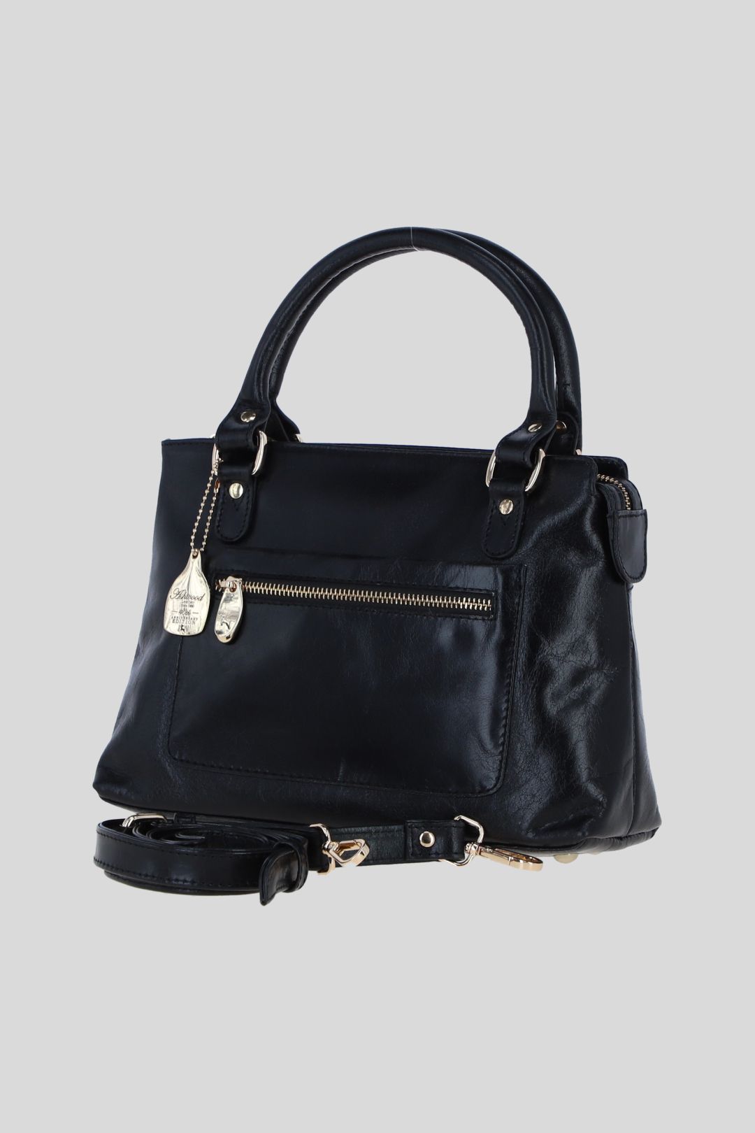 Ashwood Leather Real Leather Handbag with Detachable Crossbody Strap