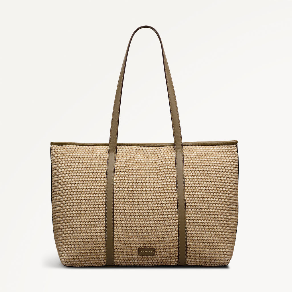 Chartfield Place - Raffia - Large Ziptop Tote