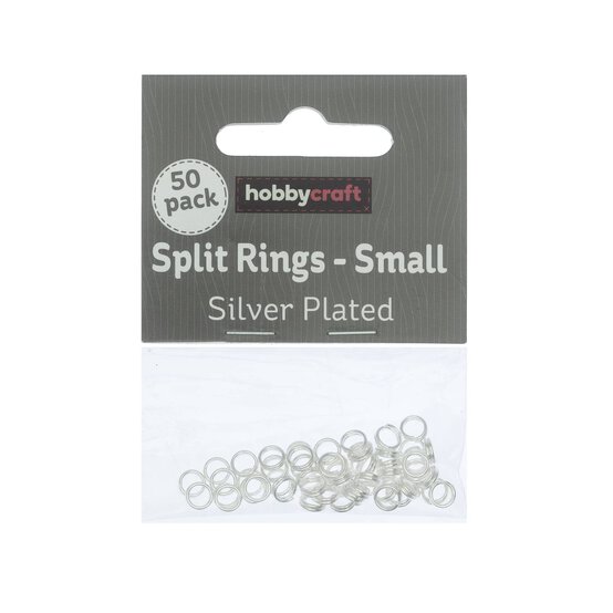 Silver Plated Midi Split Rings 5mm 50 Pack