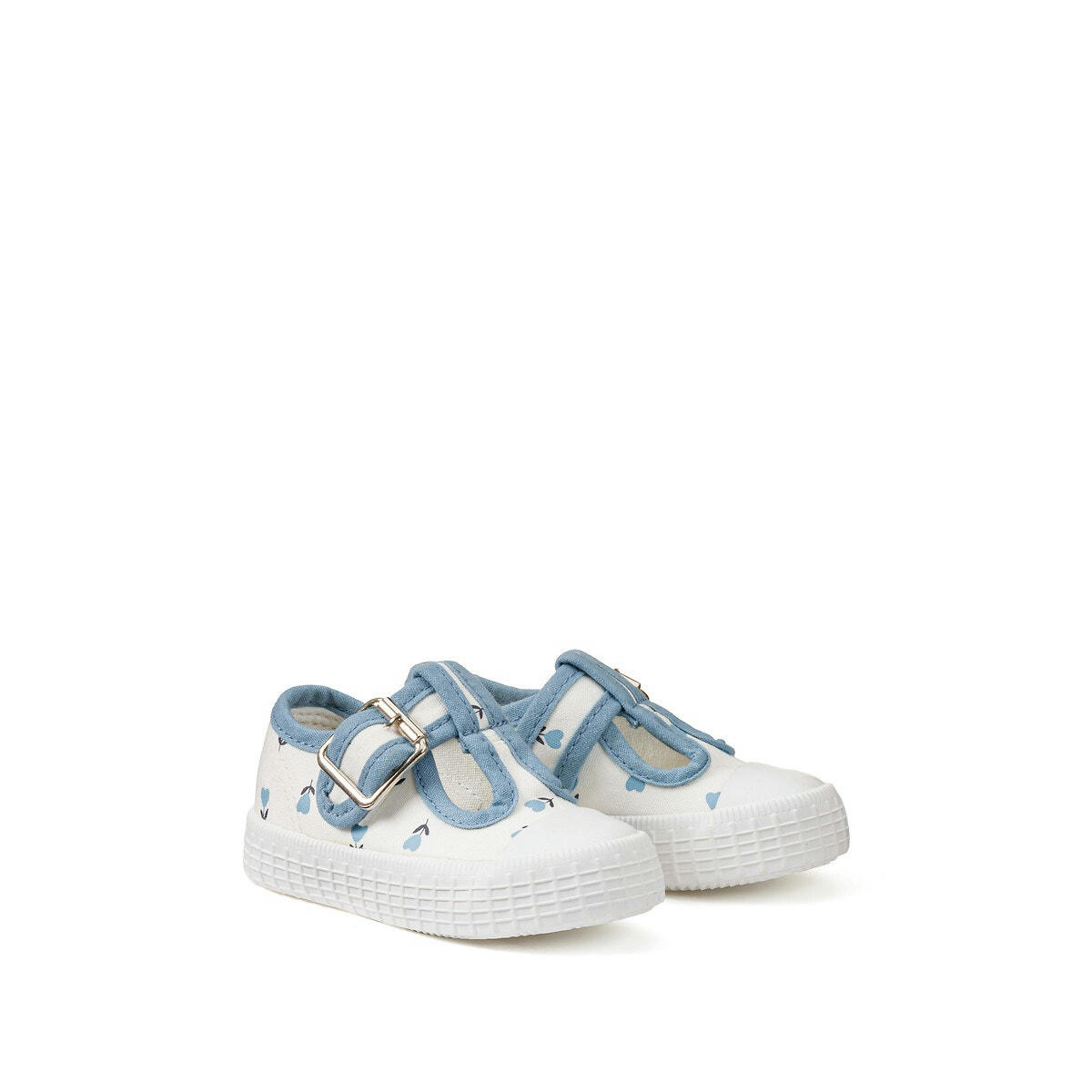 Baskets ballerines à boucle, imprimé fleurs
