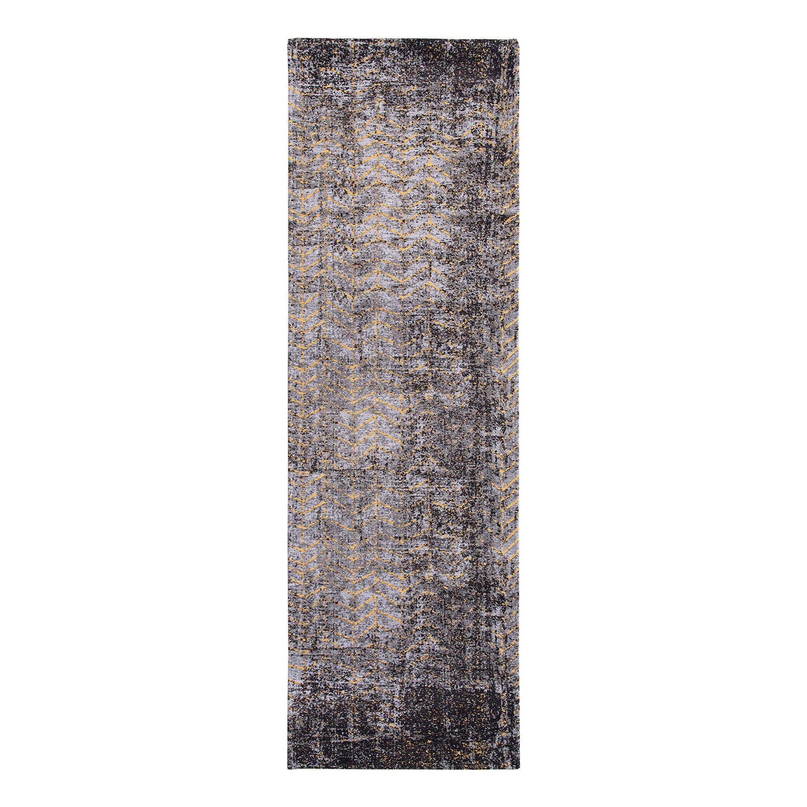 Louis De Poortere vloerkleed Broadway Glitter - zwart - 80x250cm