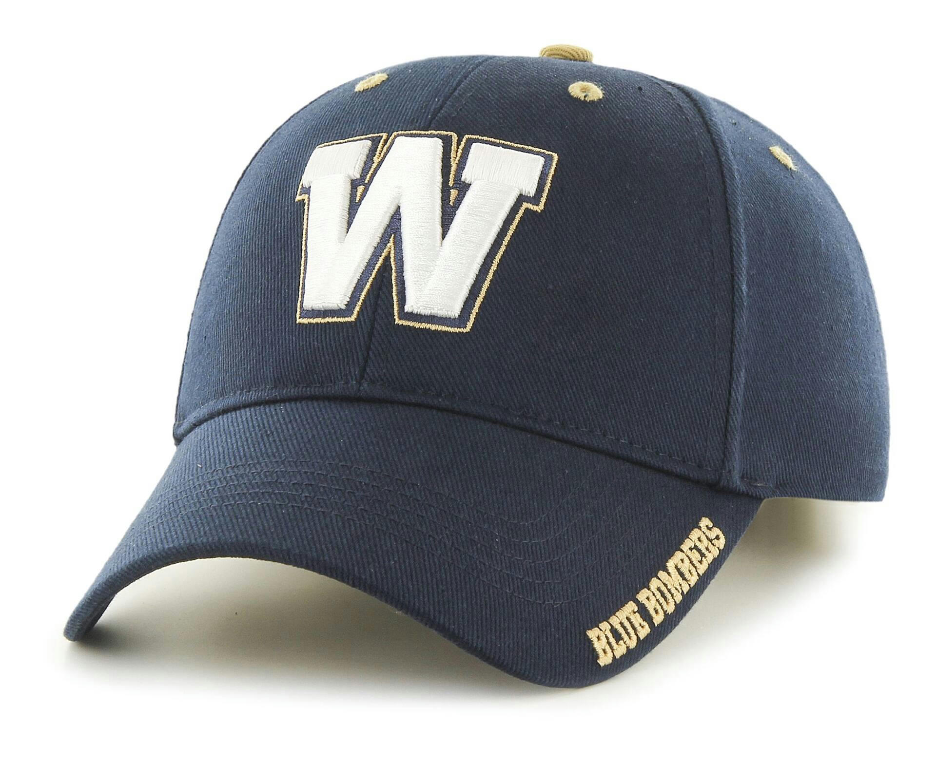 CFL Winnipeg Blue Bombers Men's Basic Brushed Cotton Adjustable Baseball Cap/Hat,