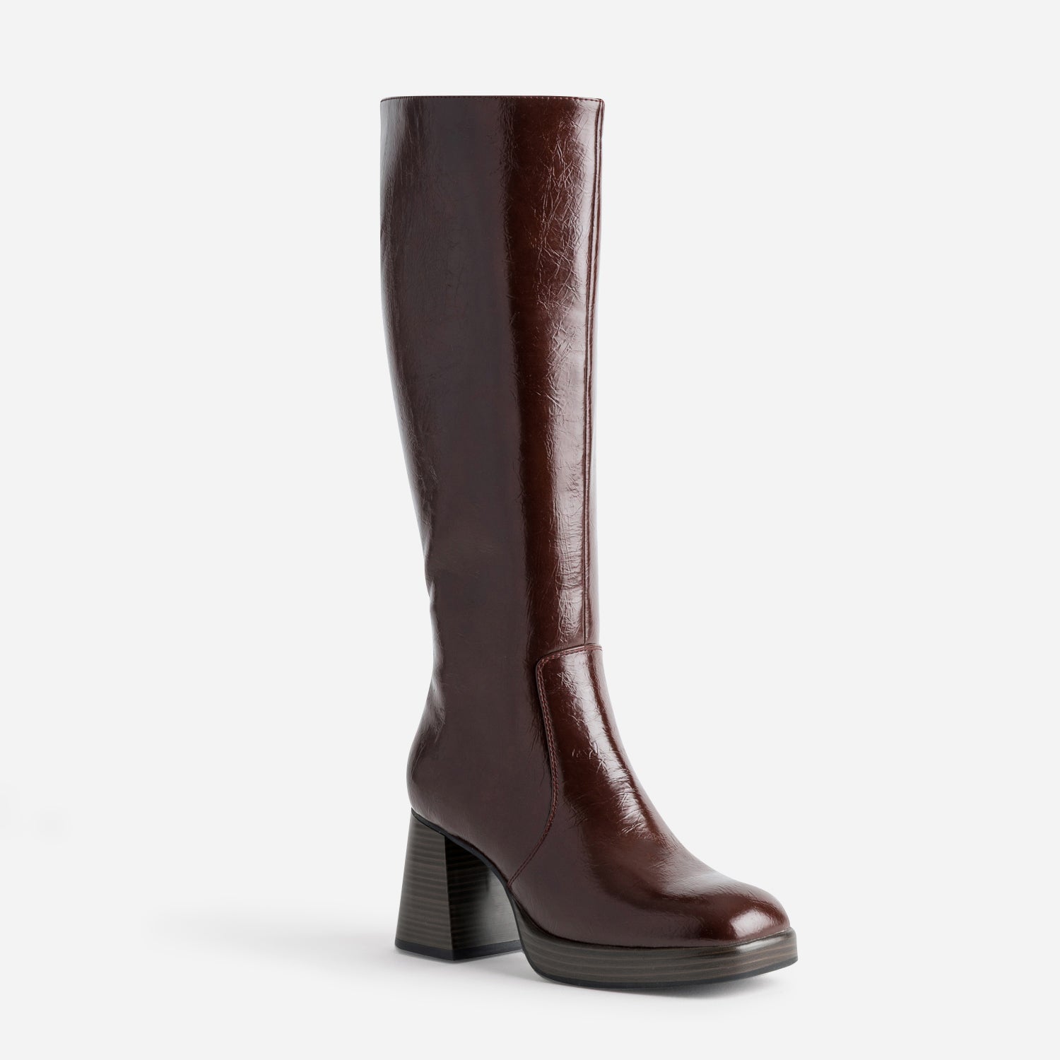 Botte bordeaux à plateforme