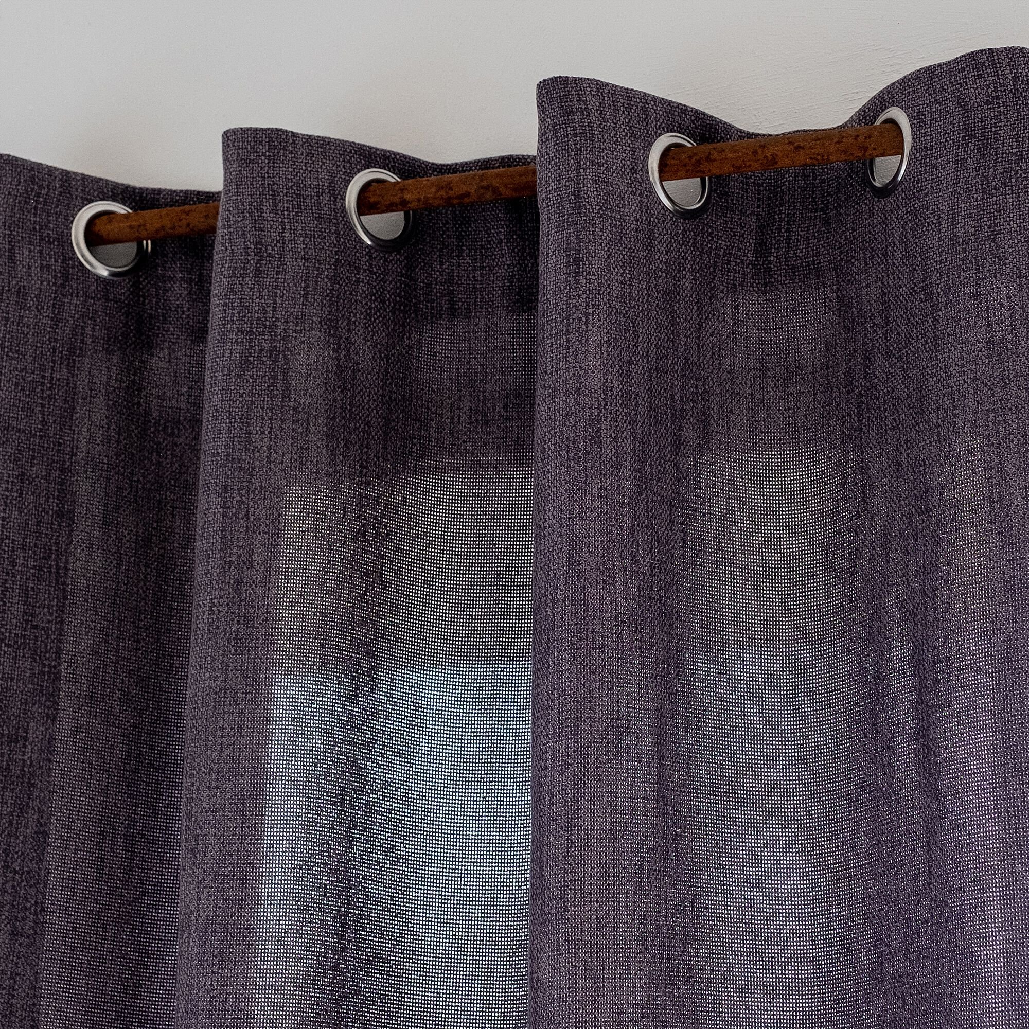 CADOLIVE - Rideau à œillets en polyester 140x250cm - gris anthracite