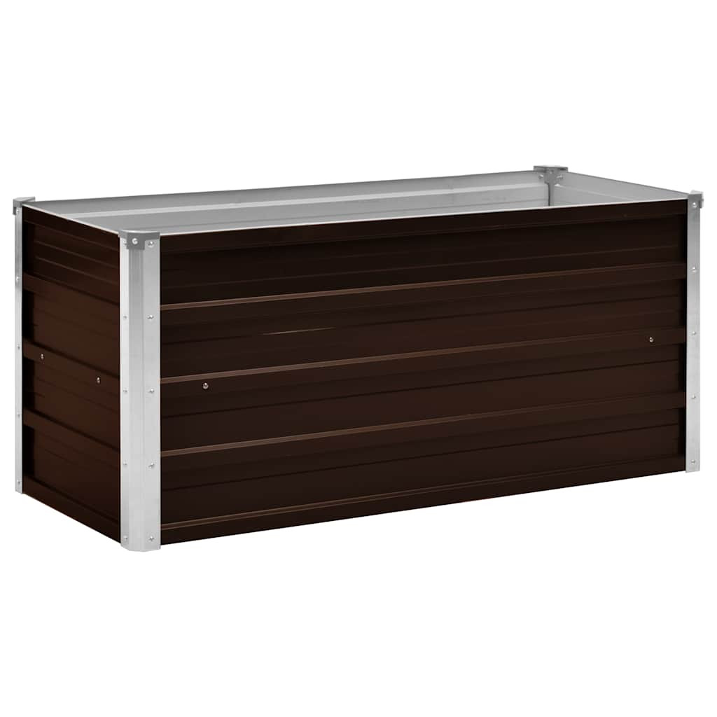 Donica Brąz 100 x 40 x 45 cm Stal vidaXL