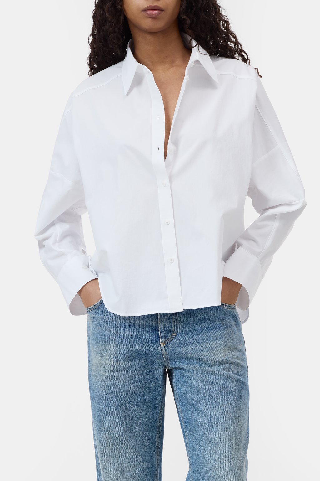 Geraffte Bluse aus hochwertiger Bio-Baumwolle