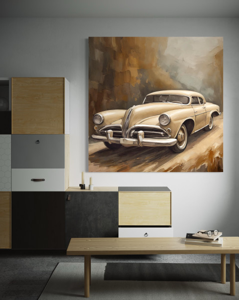 Feeby Obraz na płótnie, Samochód retro vintage 30x30
