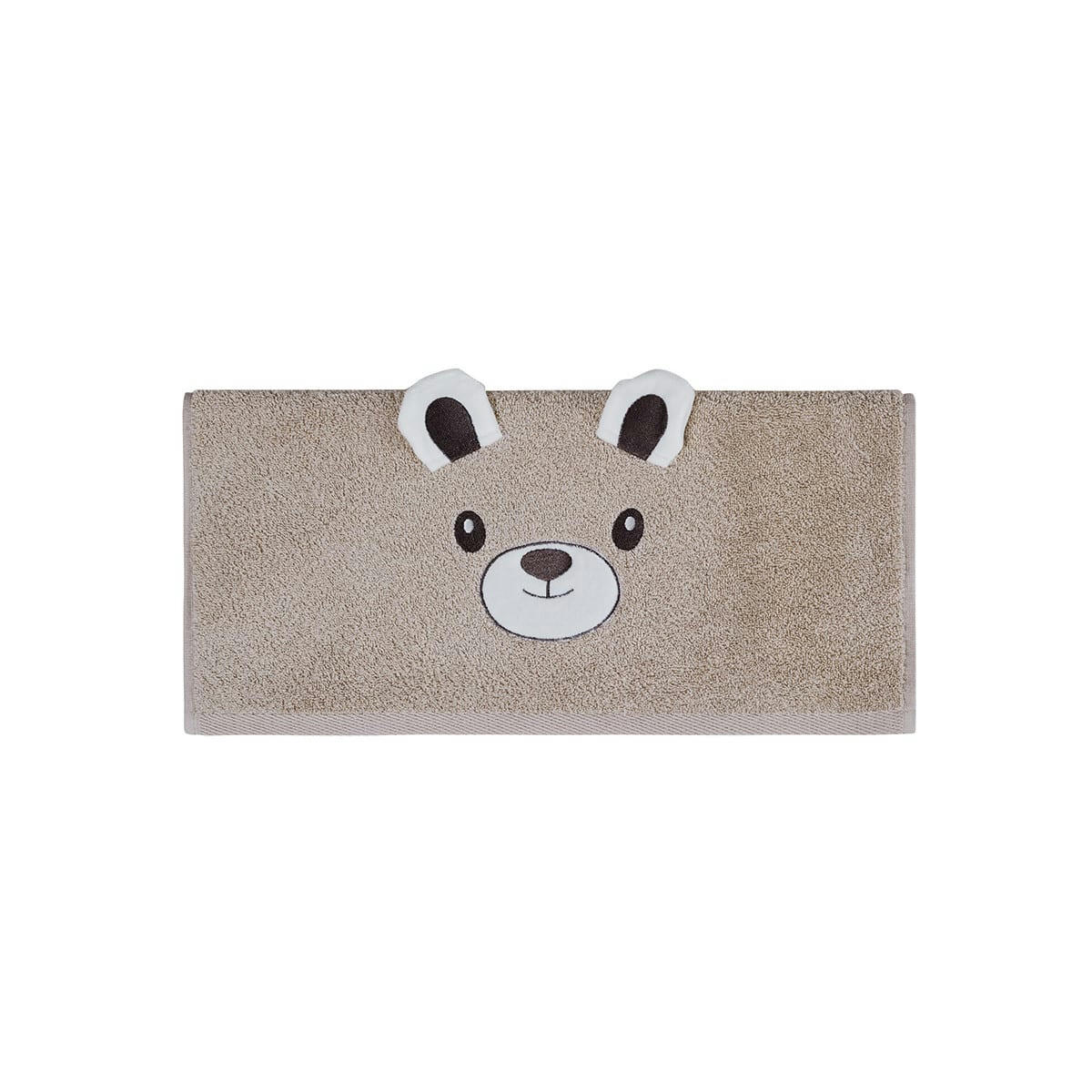 BOBBY L'OURS - Serviette de toilette enfant  sable 50x90 cm