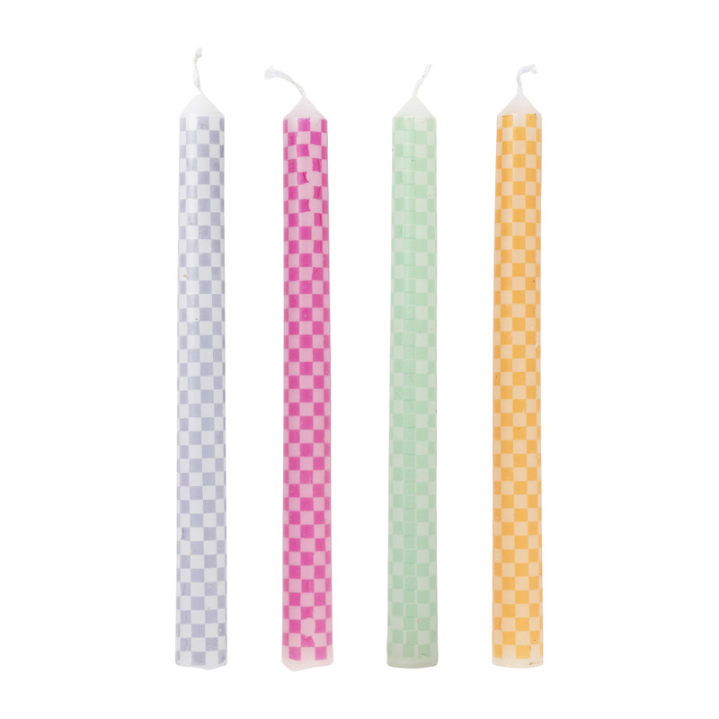 Dinerkaars ruit - roze - &Oslash;2.15x25 cm