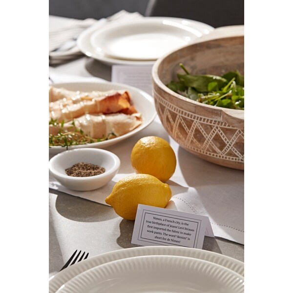 Profile White Porcelain 4-Piece Accent Plate Set
