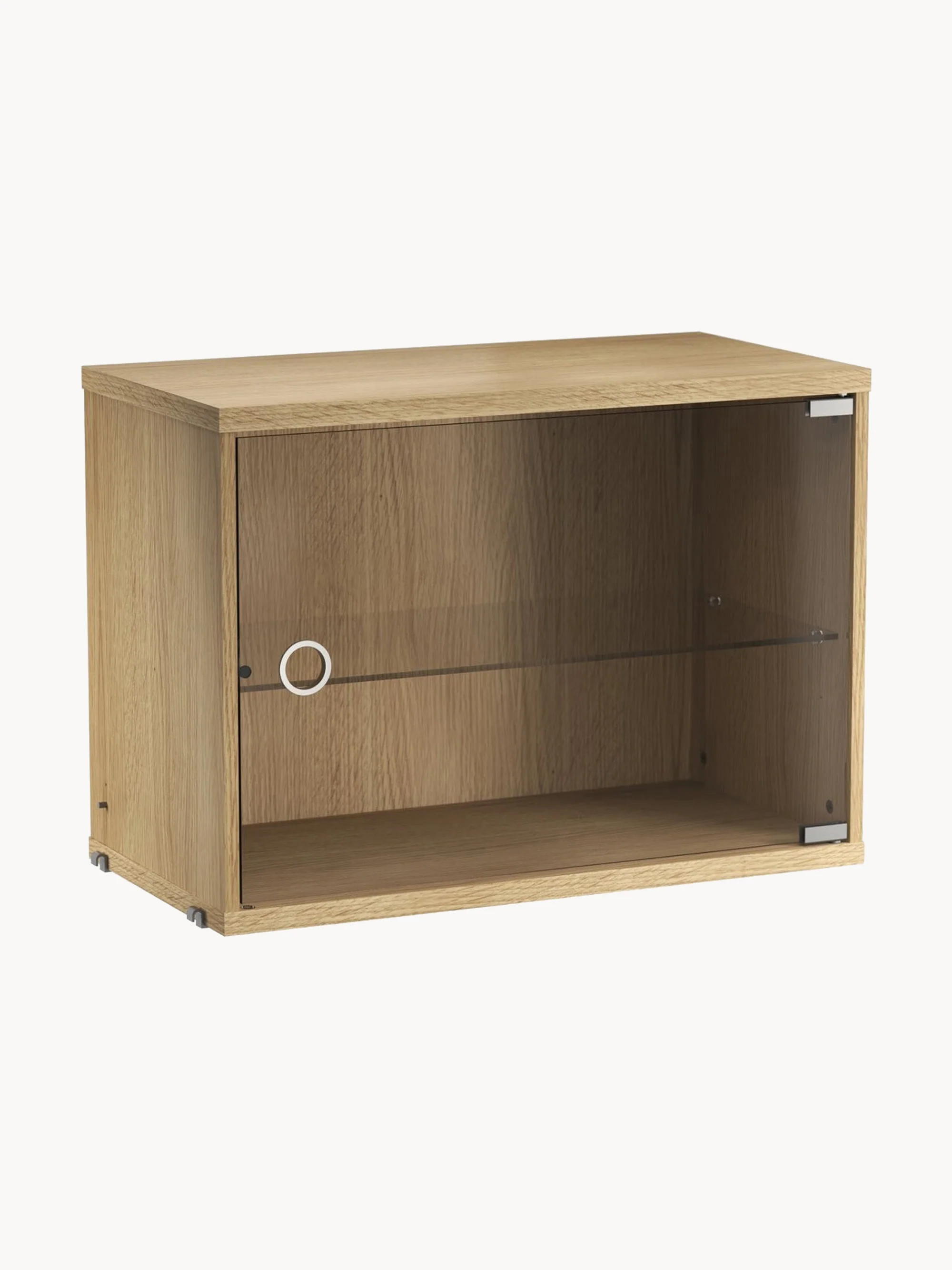 Vitrinen-Schrankelement String System mit Schwenktür, B 58 x T 30 cm