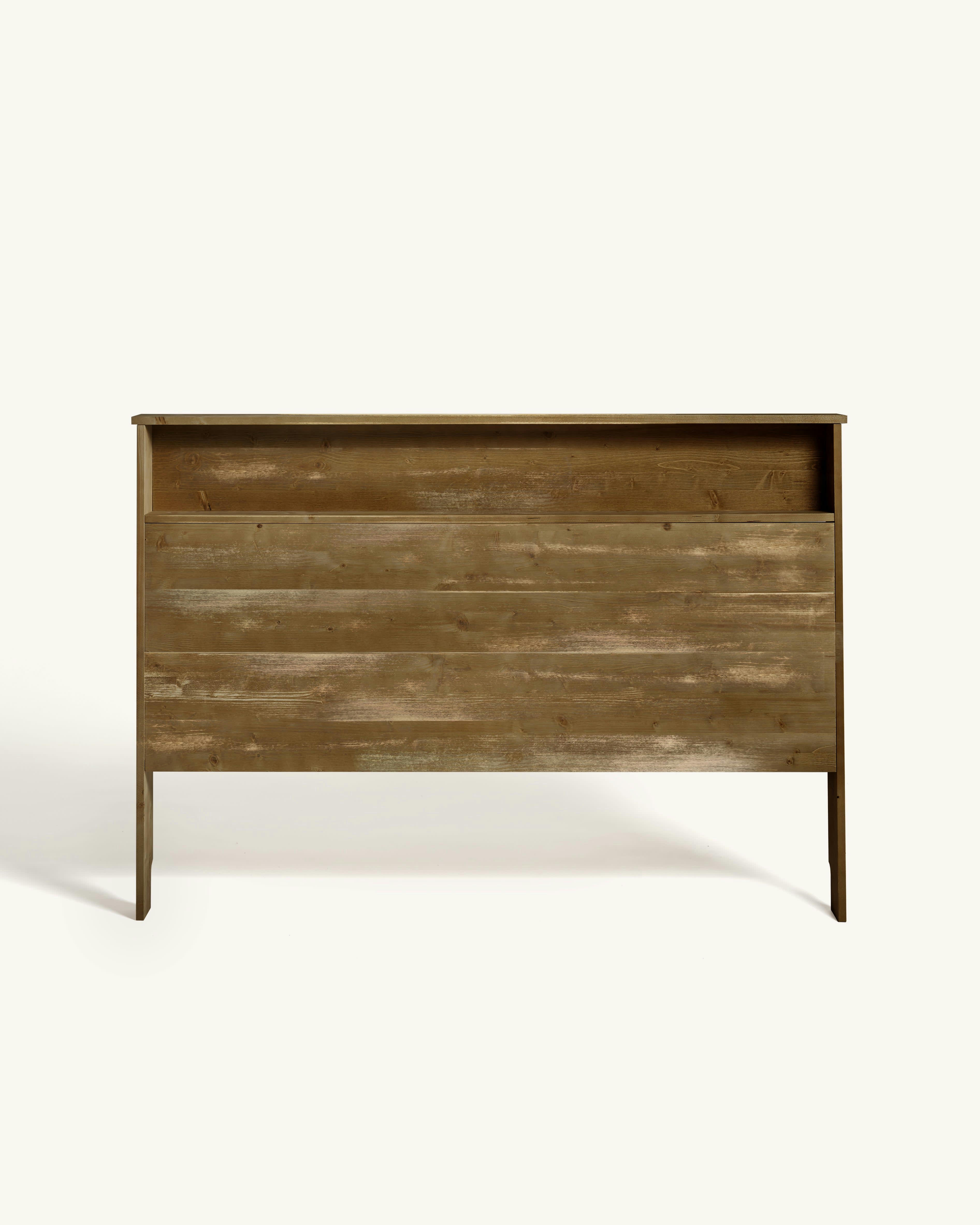 IGOR - Tête de lit avec rangement pour lit 150 cm en couleur marron vieilli