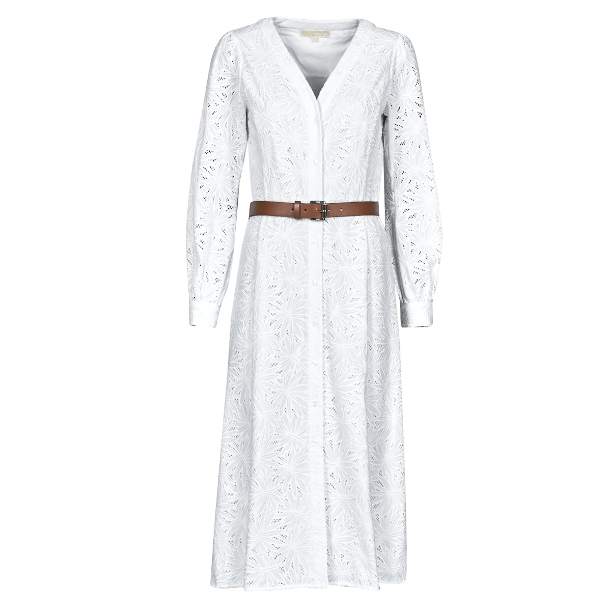 MICHAEL Michael Kors - PALM EYELET KATE DRESS - White