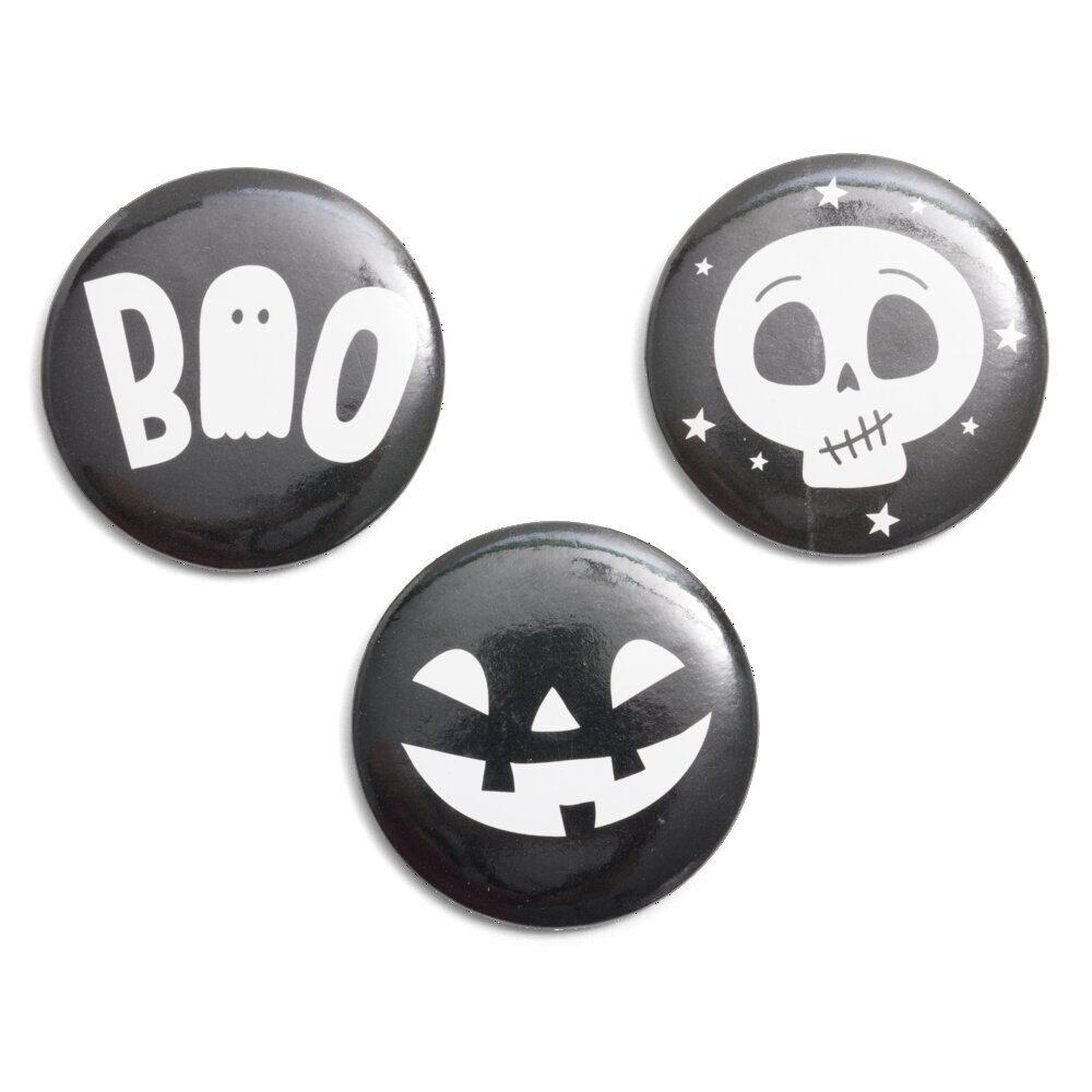 Lot de 3 badges Halloween