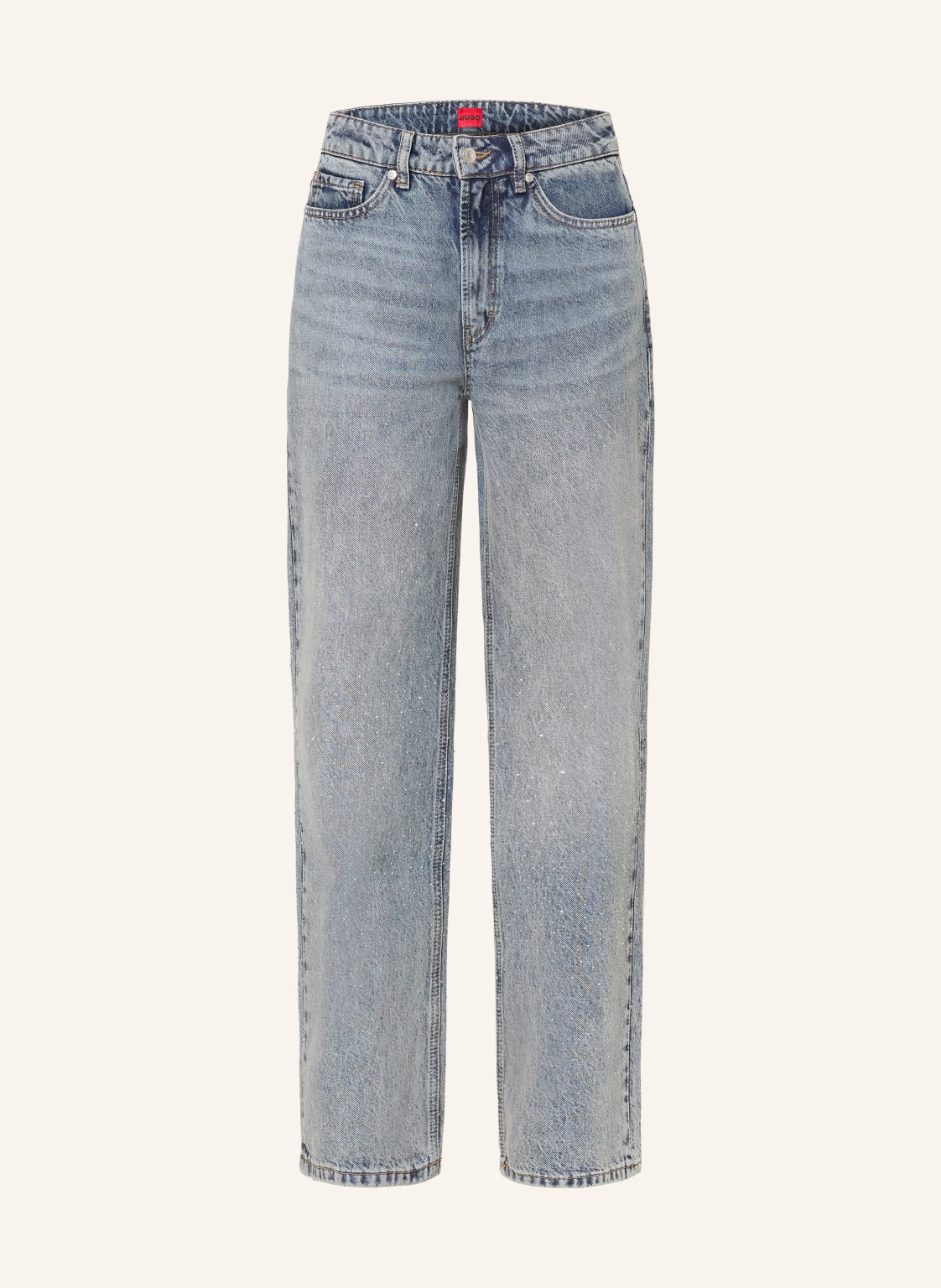 HUGO Straight Jeans GILISSI mit Schmucksteinen