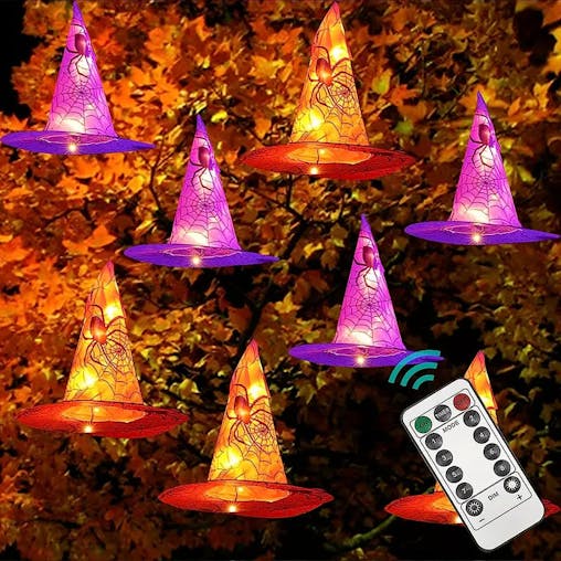 NNETM Witchy Illuminations: 8 Enchanted Hanging Hat Lights