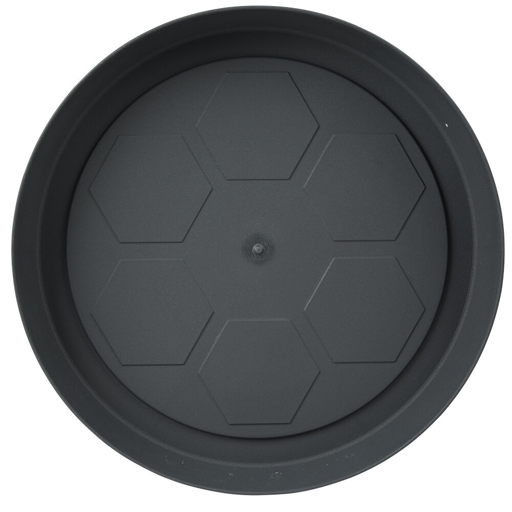 Soucoupe plastique pour pot rond 23L gris anthracite