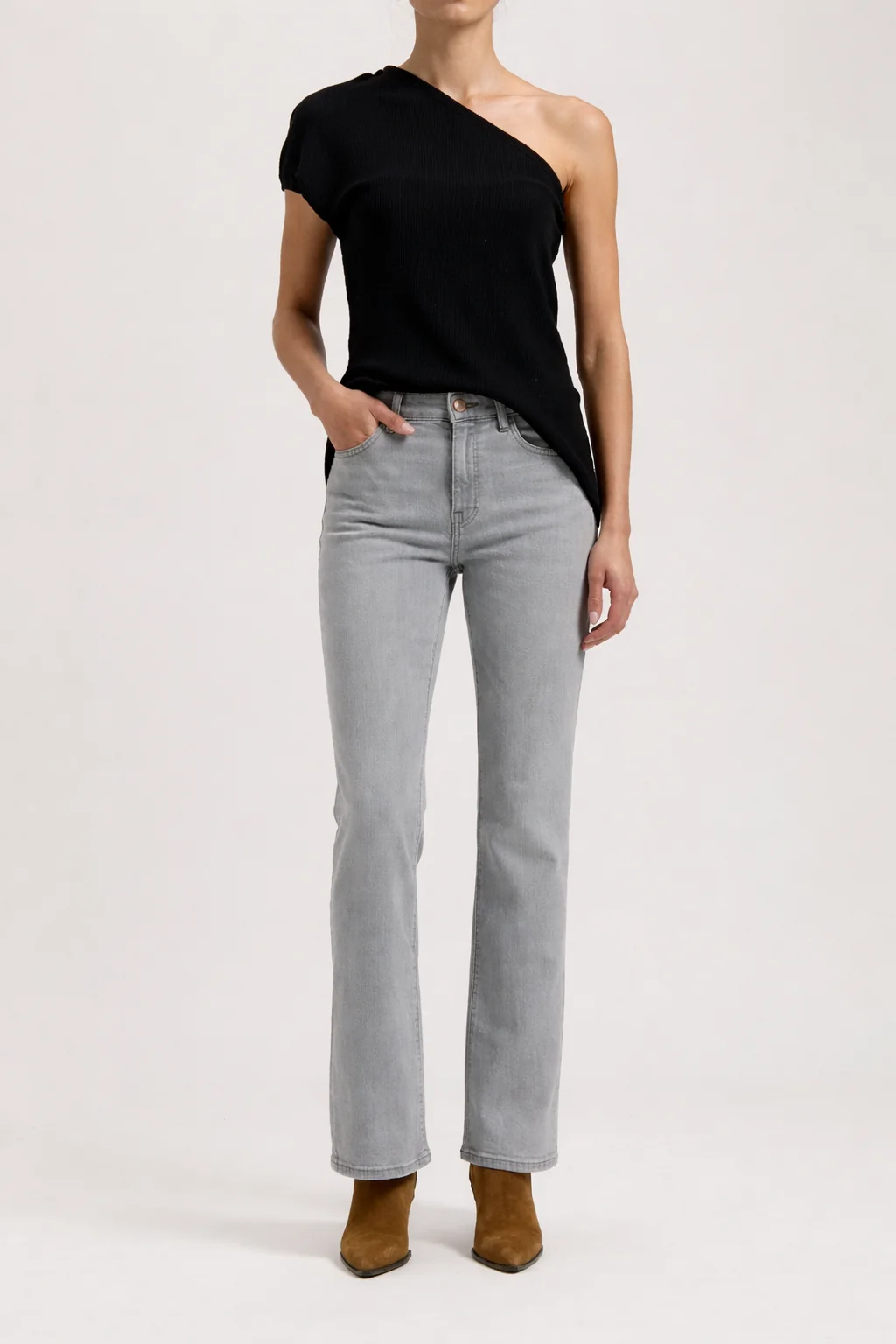Isy High Flared - Faded Grey