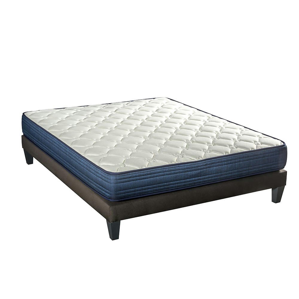QUINCONCES - Ensemble  140x190  Matelas Ressorts + Sommier Bois