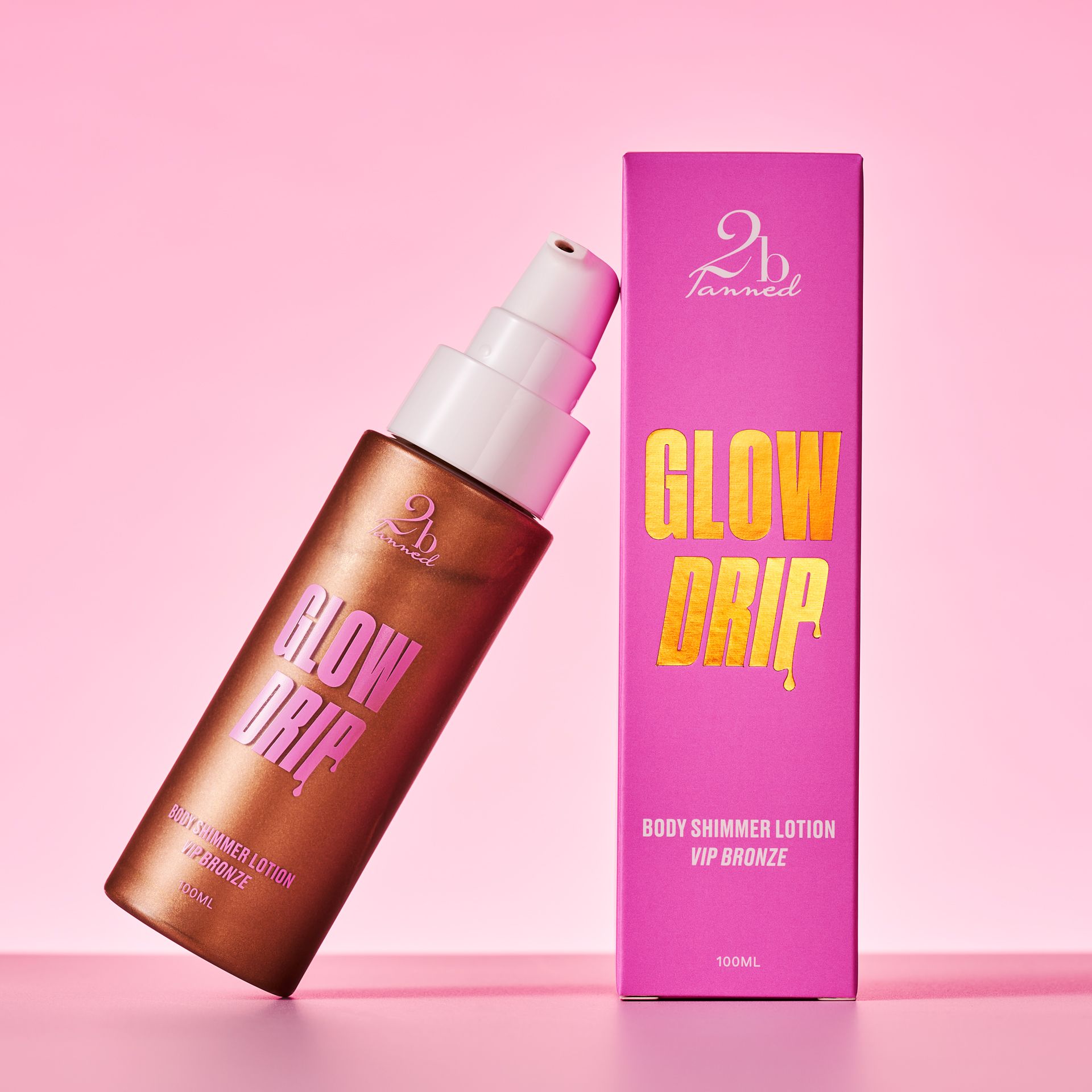 2bTanned Glow Drip VIP Bronze Body Shimmer Lotion