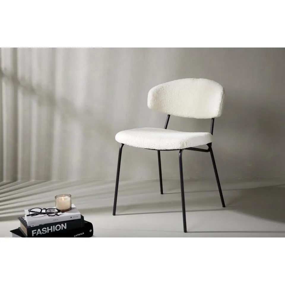 Svea - Tiko eetkamerstoel - teddy - wit