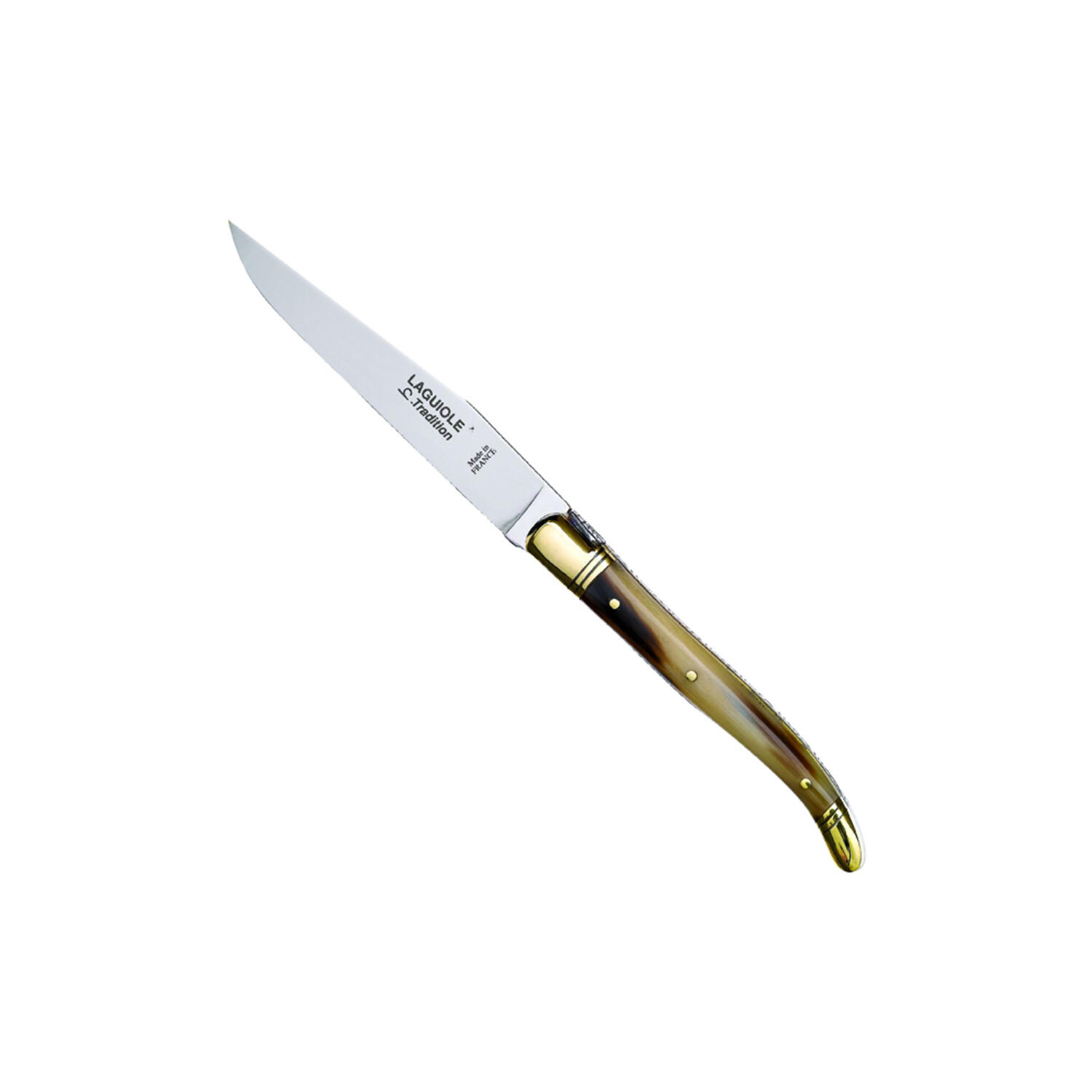 Laguiole Tradition steakkniv, brunt horn